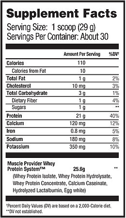 Nutrition Info Prior to 07-2025 Beverly International Muscle Provider Protein Powder Chocolate