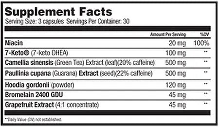 7-KETO MUSCLEAN - Beverly International Nutritional Info