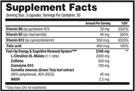 Beverly International Fast Up Nutritional Info